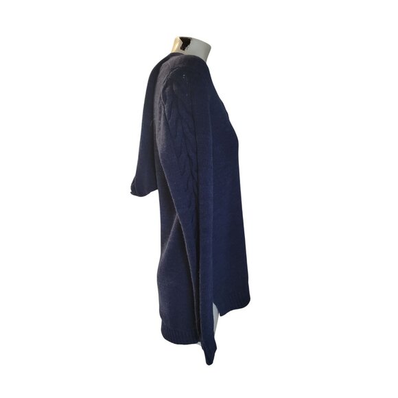 Tommy Bahama Blue Cable Knit Hoodie Sweater Womens S/P Cotton/Linen‎ Blend - Picture 4 of 7